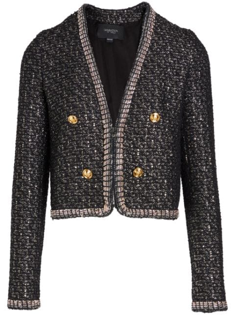 Giambattista Valli sequin-embellished tweed jacket