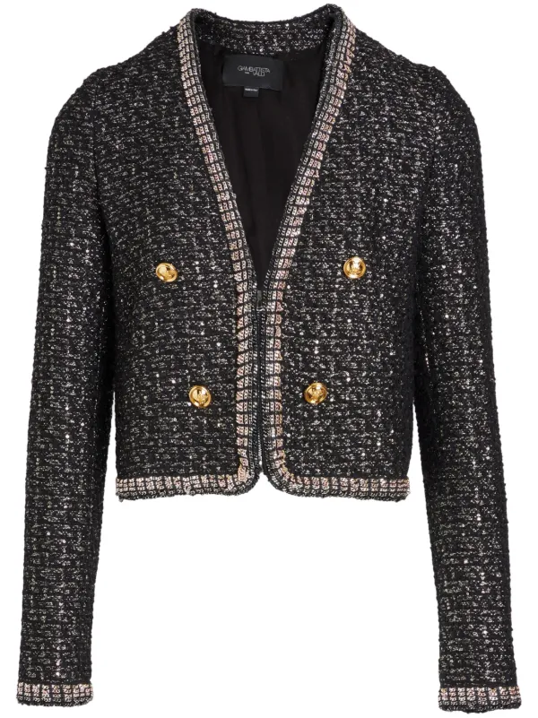 ジャケット Giambattista Valli Giambattista Valli Boucle Jacket Embellished bouclé cropped jacket in white - Giambattista