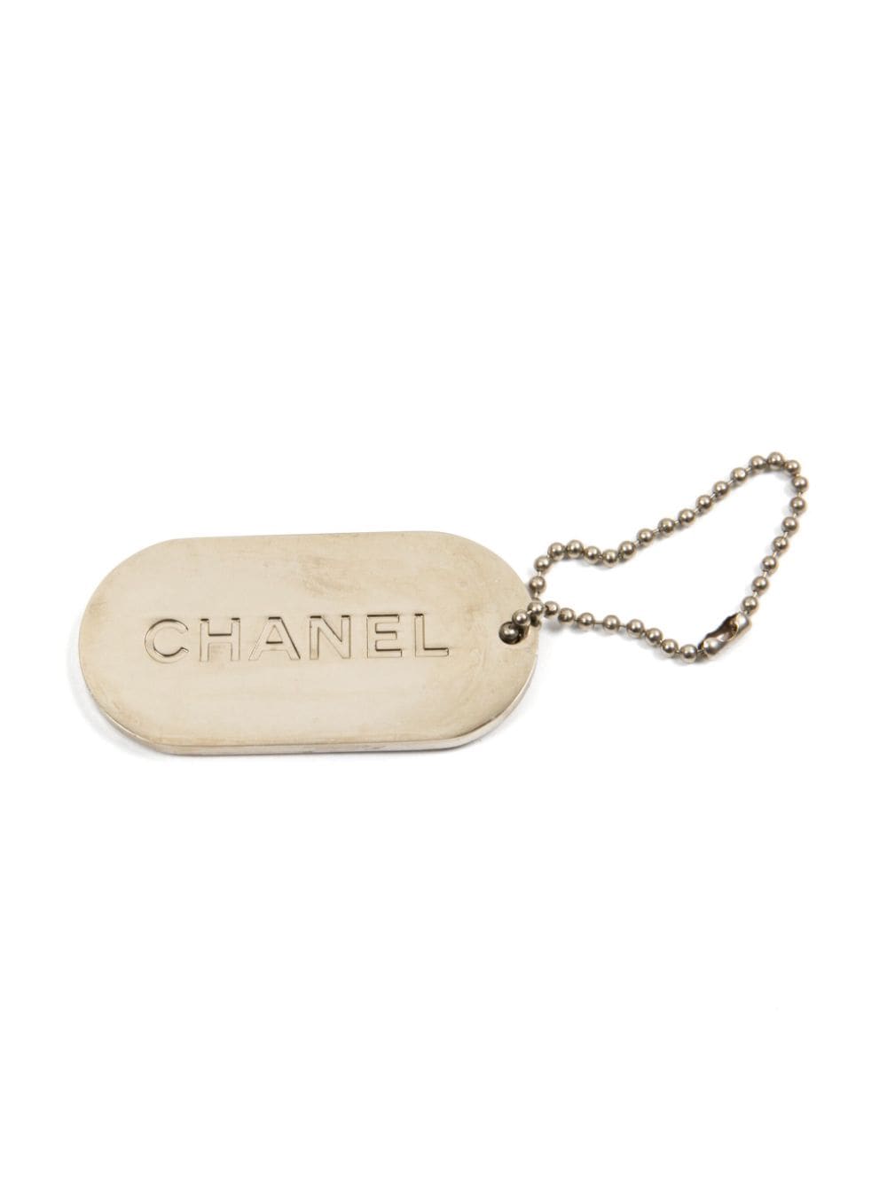 CHANEL Pre-Owned 2000s logo-engraved key ring - Beige