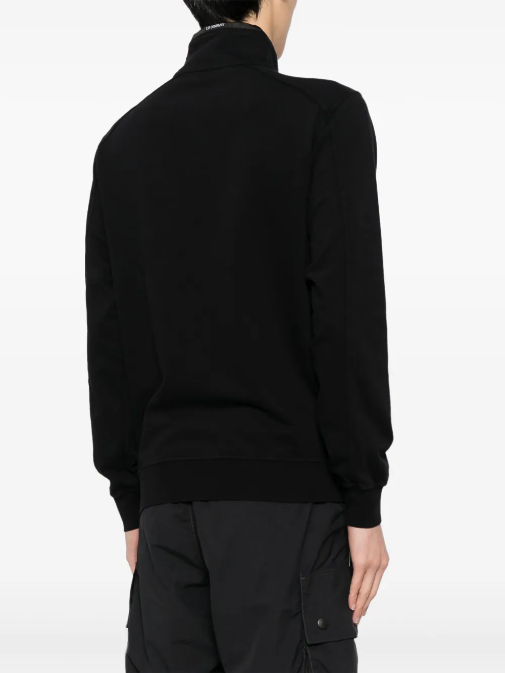 C.P. Company Fleece sweater met halve rits Zwart