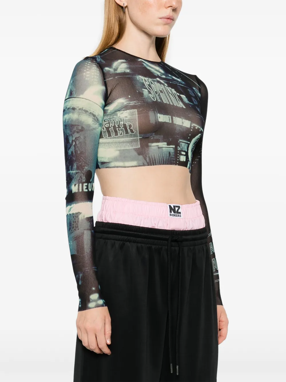 Jean Paul Gaultier The Blue Pigalle top Blauw