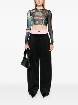 ジャンポールゴルチエ　トップス　キューバ背景プリントシャツ　ストレッチメッシュ Jean Paul Gaultier（ジャンポール・ゴルチエ）トップス