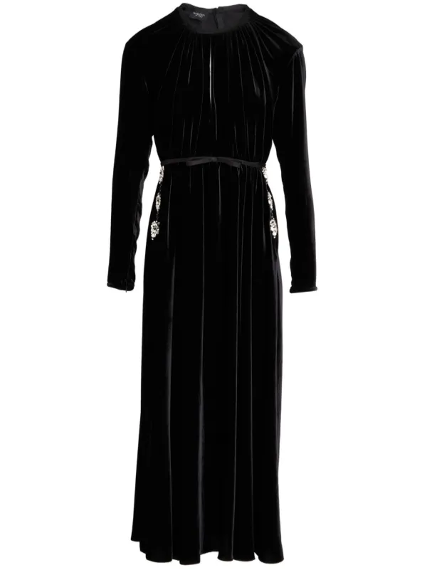 GiAMBATTiSTA VALLi 25SSSVMO3111J2DEN7003 関税送料込 Giambattista Valli Lace Detailing Long Dress | Black | FARFETCH