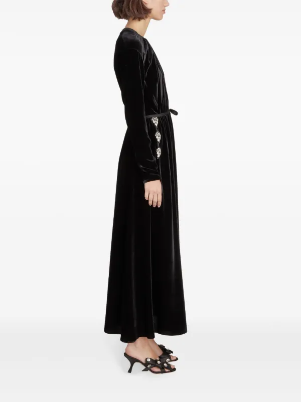 GiAMBATTiSTA VALLi 25SSSVMO3111J2DEN7003 関税送料込 Giambattista Valli Lace Detailing Long Dress | Black | FARFETCH