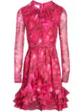 Giambattista Valli Rose Mania-print silk-georgette dress - Pink