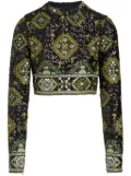 Giambattista Valli sequin-embellished crop top - Black