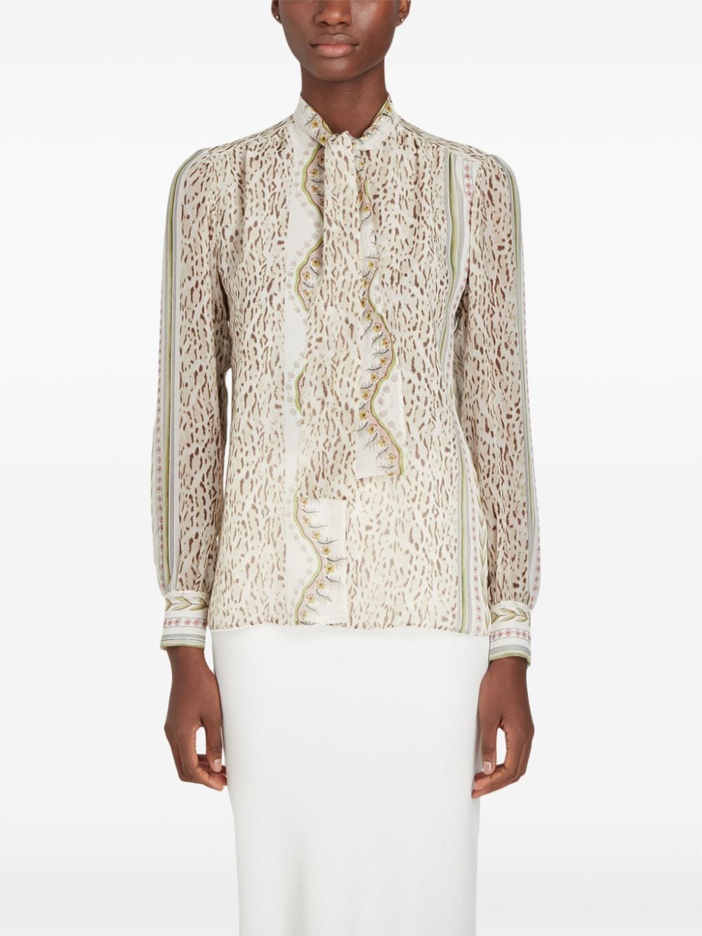 Giambattista Valli Blouse met abstracte print - Wit