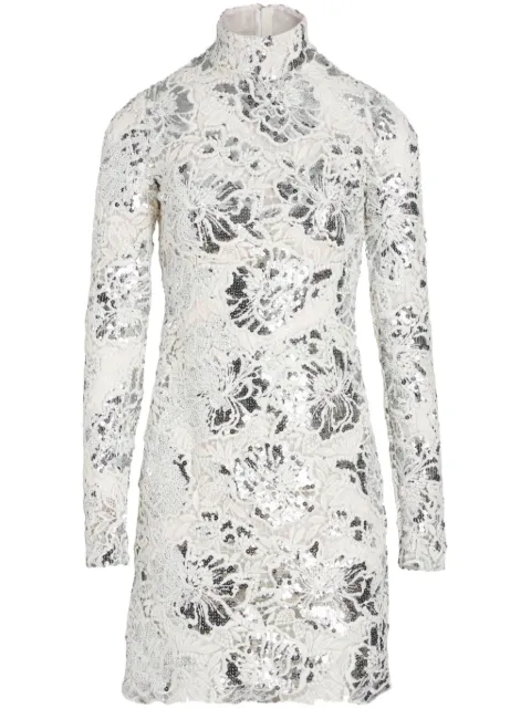 Giambattista Valli sequin macaramé mini dress