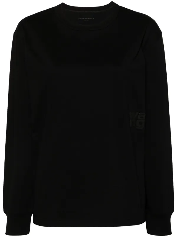 alexander wang ロゴロングTシャツ Alexander Wang ロゴ ロングTシャツ | ブラック | FARFETCH JP