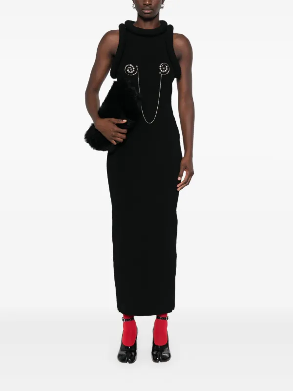 Jean Paul Gaultier 3D-knit Maxi Dress | Black | FARFETCH