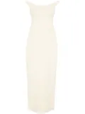 TOTEME curved off-shoulder maxi dress - Neutrals