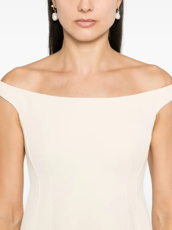 TOTEME オフショルダー マキシドレス | ニュートラル | FARFETCH JP