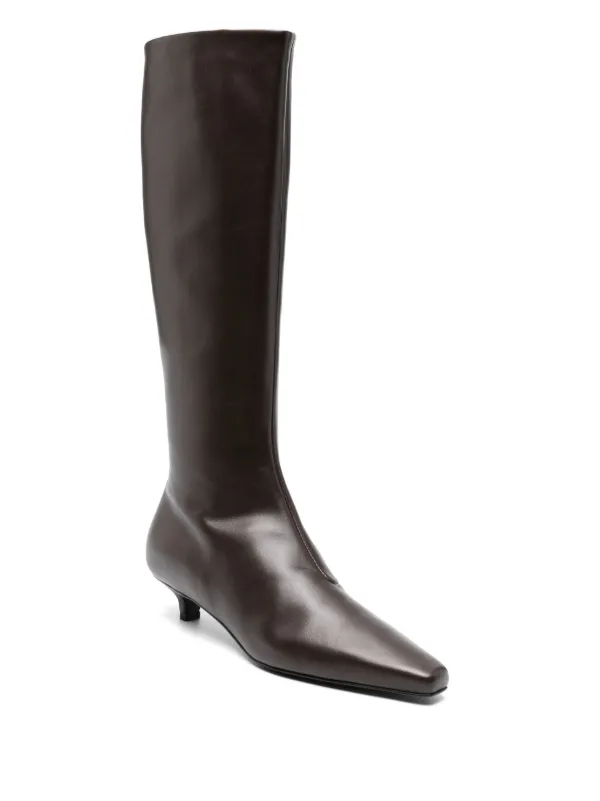 TOTEME 35mm The Slim knee-high Boots | Brown | FARFETCH