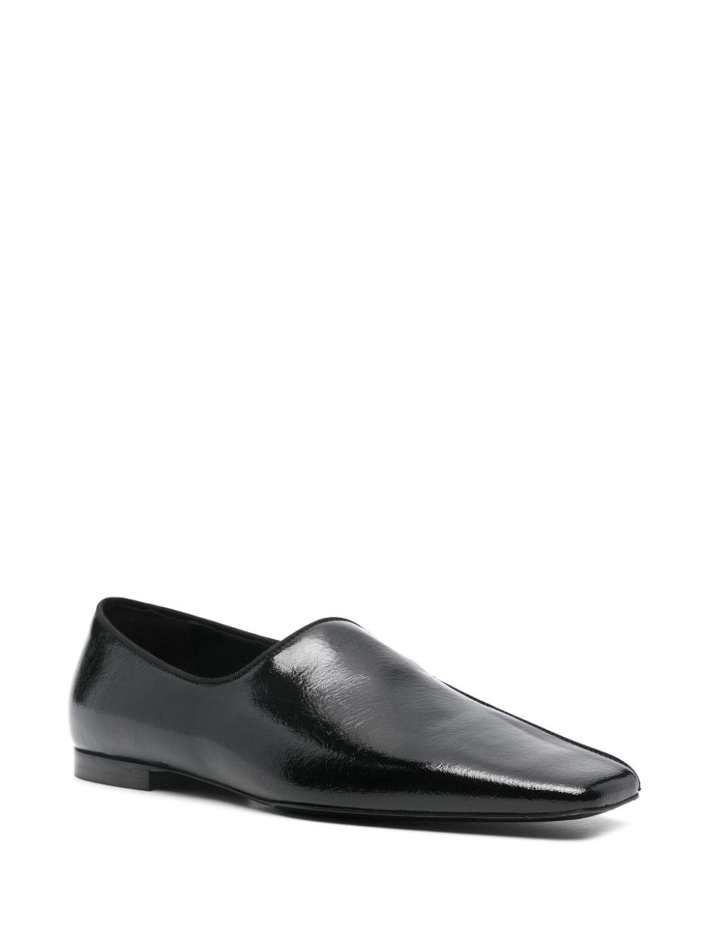 Shop Totême The Piped Loafers In Black