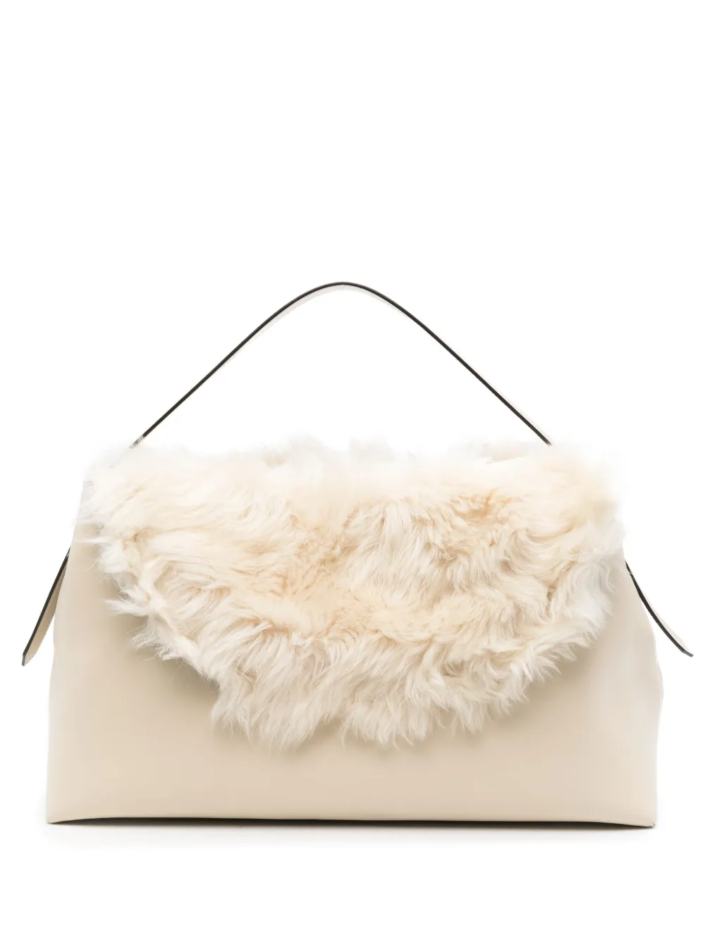 shearling tote bag