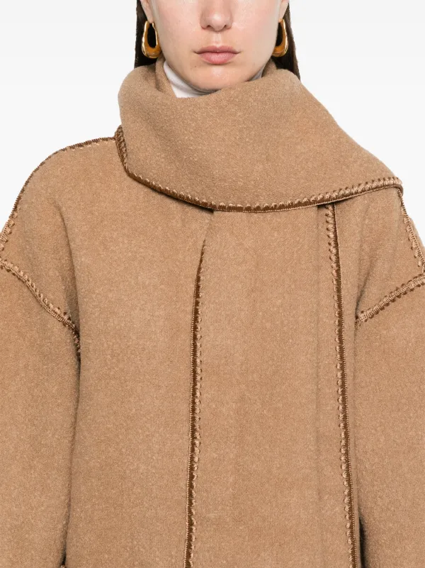 【TOTEME】エンブロイダリー スカーフ コート TOTEME エンブロイダリー スカーフ コート | ブラック | FARFETCH JP
