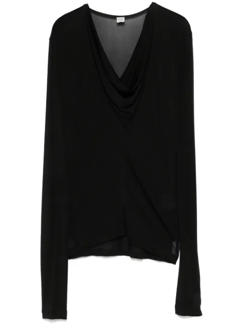 TOTEME draped V-neck top
