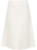 TOTEME leather midi skirt - White