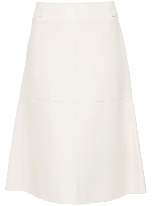 スカート TOTEME Woman Skirt White 252WRT0427FB0372 047 Parachute skirt white – TOTEME