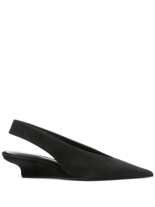 Escarpins The Suede Wedge-Heel 40 mm à bride arrière - TOTEME - Modalova
