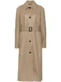 TOTEME belted leather coat - Neutrals