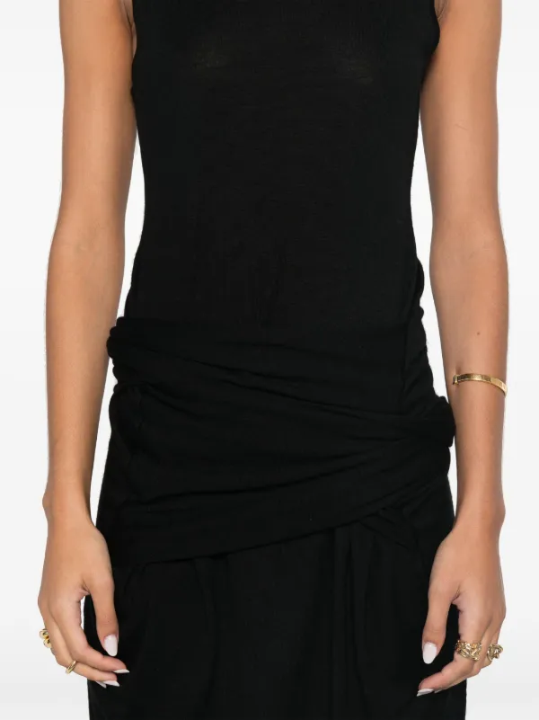 TOTEME Draped Midi Dress | Black | FARFETCH