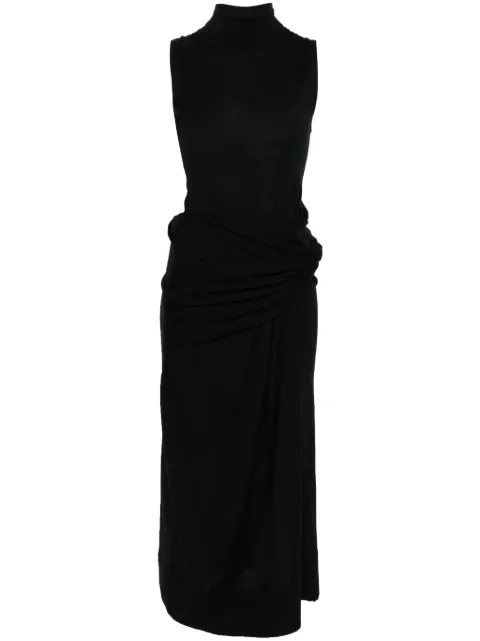 TOTEME vestido midi con diseño drapeado
