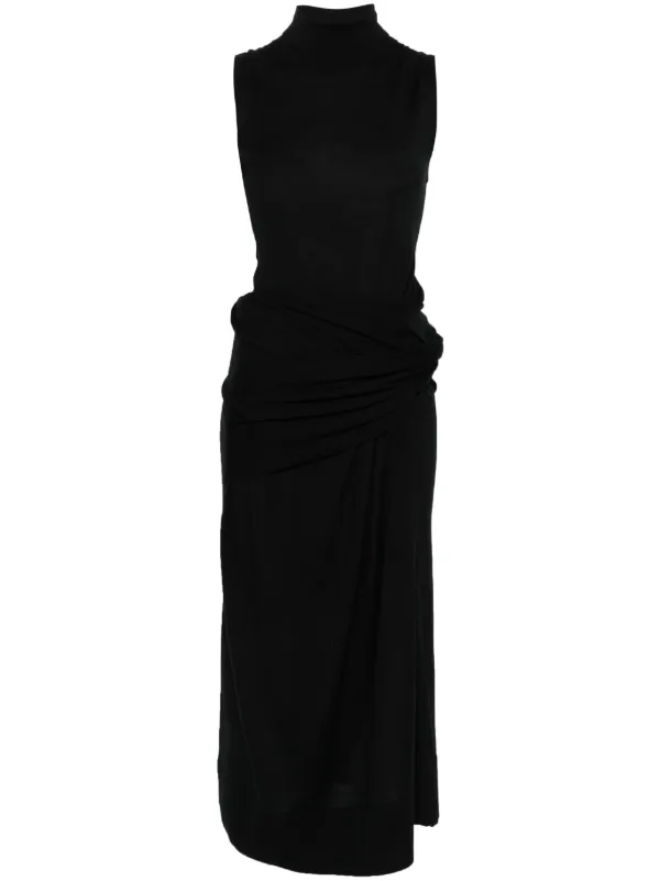 ワンピース TOTEME Woman Dress Black 252WRT0454YA0044 001 Long-sleeve slouch waist dress black – TOTEME