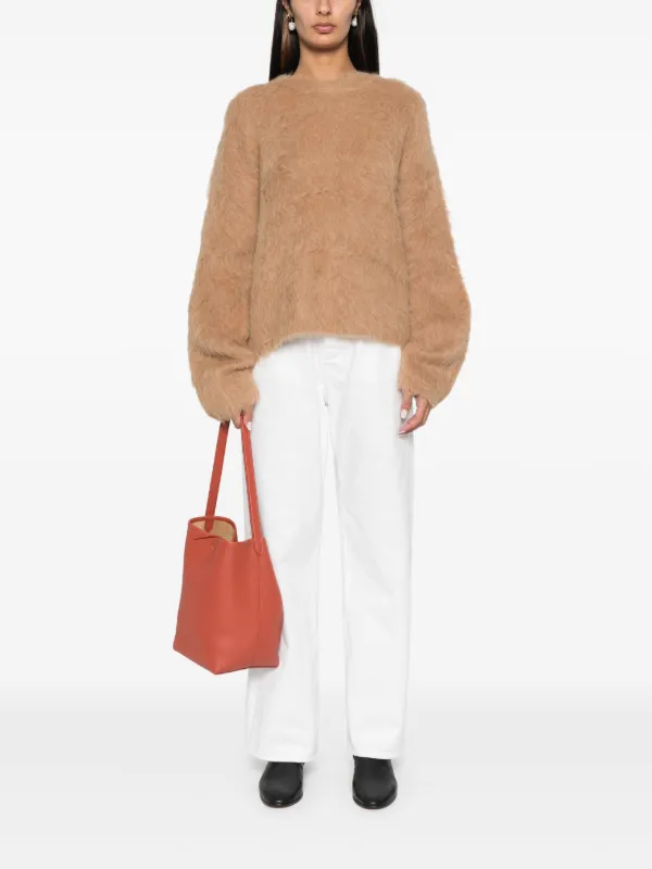 TOTEME brushed-finish Sweater | Brown | FARFETCH