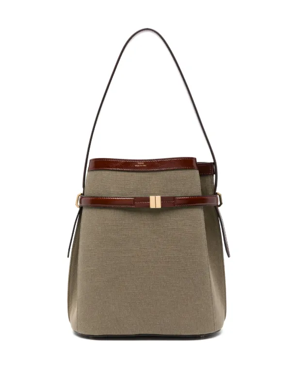 【TOTEME】Belted bucket bag Belted leather bucket bag black – TOTEME
