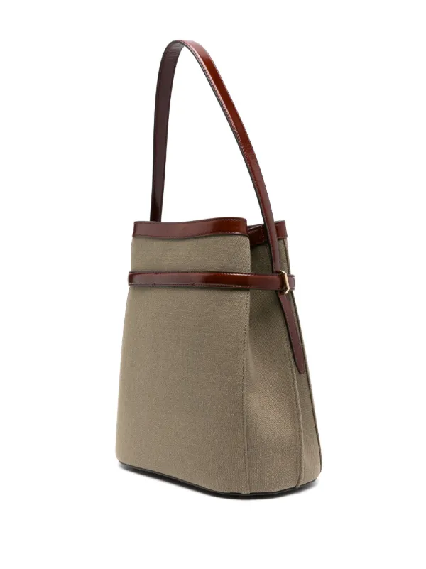 関税込み【TOTEME】Belted canvas bucket bag khaki green Toteme Bags | Contemporary Ready to Wear | Coveti