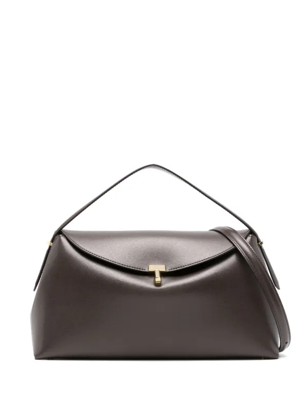 【Toteme】“T-Lock” ショルダーバッグ ブラウン送料関税込 TOTEME Tロック ショルダーバッグ | ブラウン | FARFETCH JP