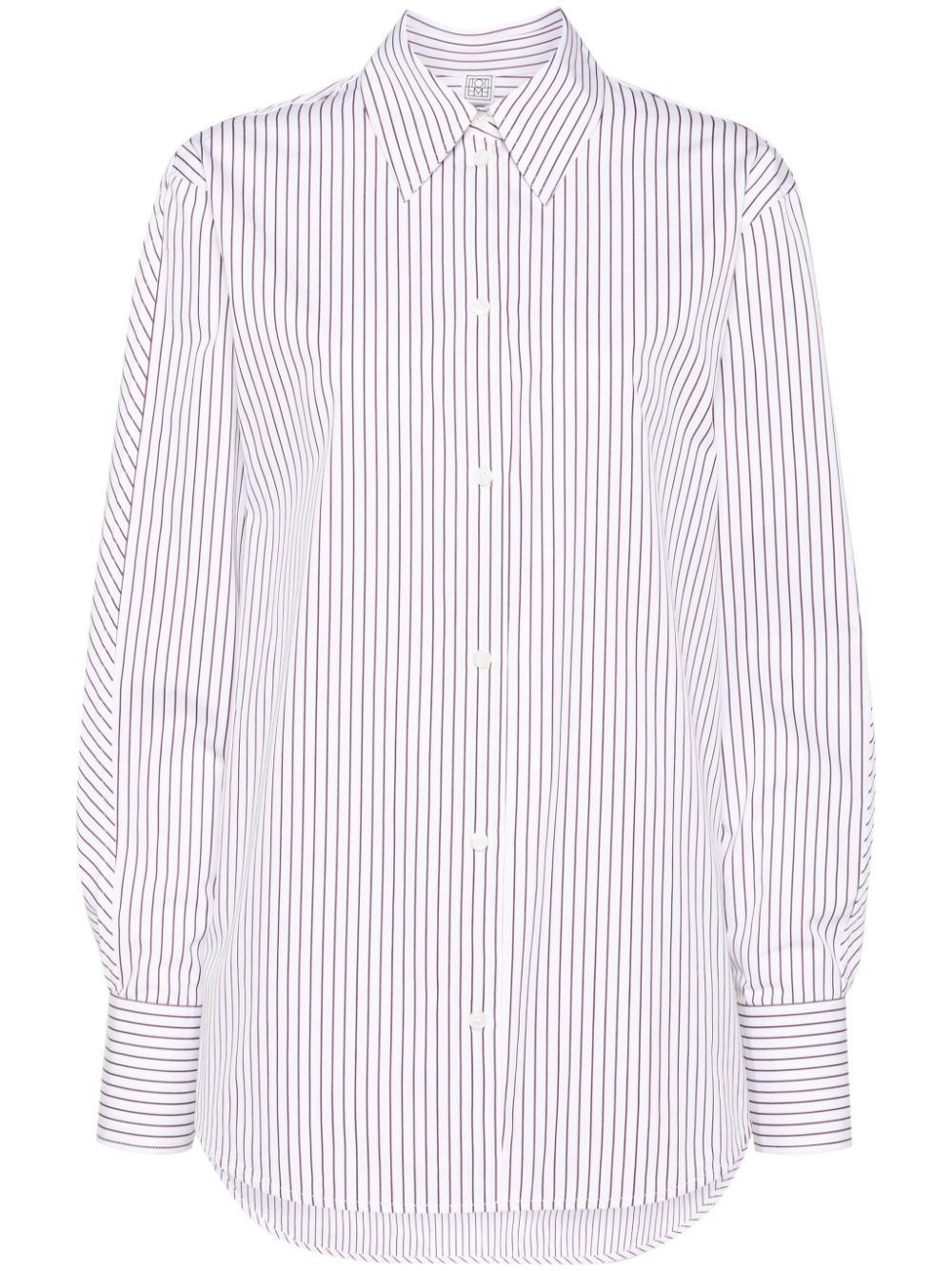 TOTEME wide-sleeve poplin shirt - White