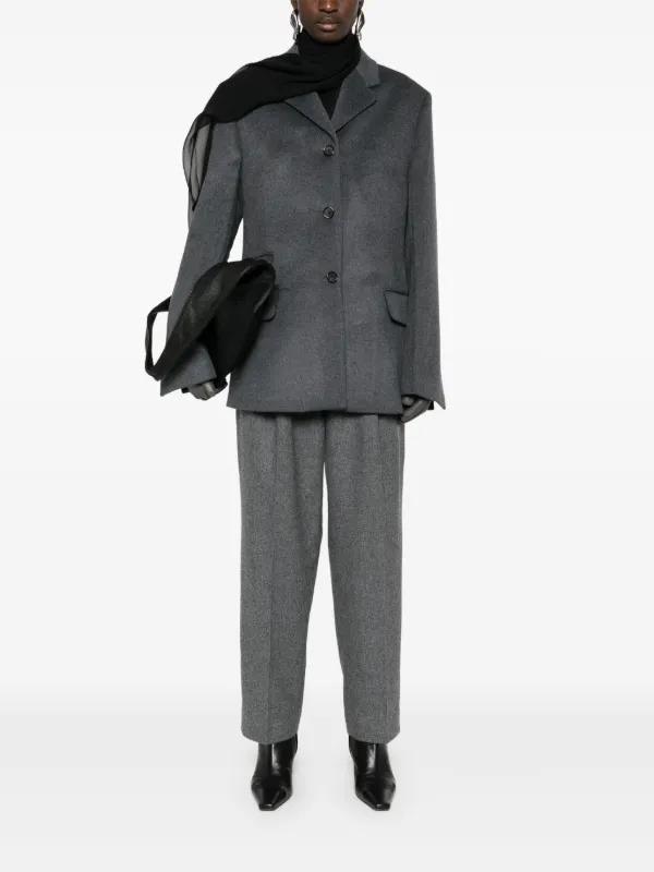 パンツ toteme DOUBLE- PLEATED TAILORED TROUSERS TOTEME - Double-Pleated Tailored Trousers in Black – Stoy