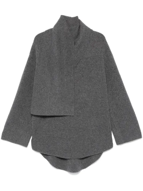 Pull à détail d'écharpe - TOTEME - Modalova