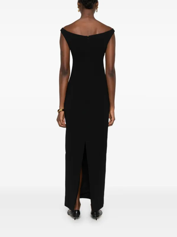 open lace back dress Curved rib tank black  TOTEME