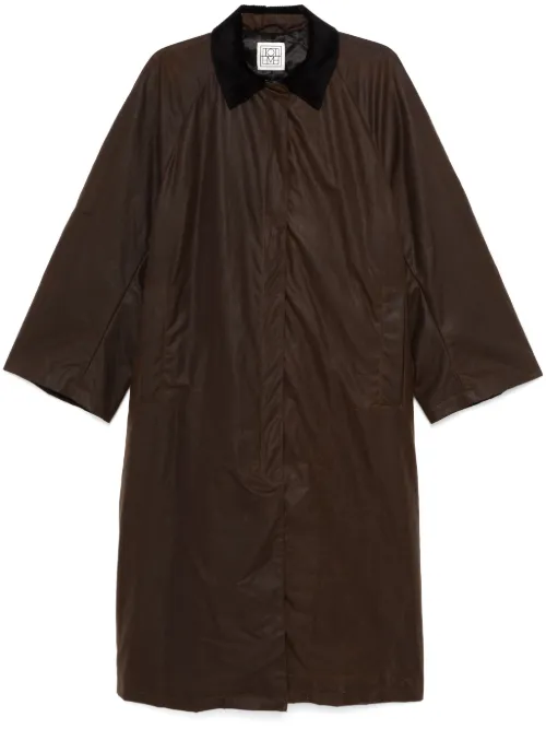 Manteau droit à simple boutonnage - TOTEME - Modalova