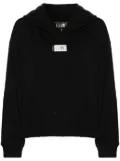 MM6 Maison Margiela numbers-patch hoodie - Black