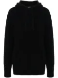 Roberto Collina bouclé-knit hooded jumper - Black