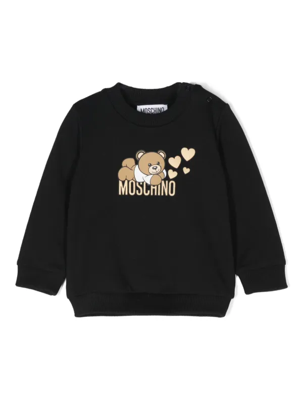 Moschino Kids Teddy Bear-print Sweatshirt Black FARFETCH IN