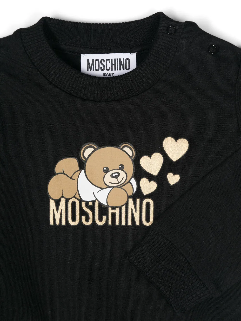 Moschino Kids Sweater met teddybeerprint Zwart