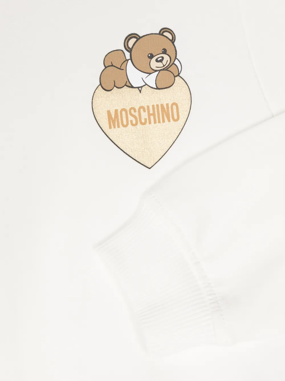 Moschino Kids Sweater met teddybeerpatroon Wit