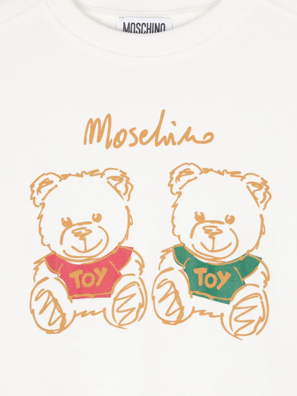 Moschino Kids Sweater met teddybeerprint Wit
