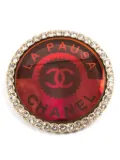 CHANEL Pre-Owned 2019 La Pausa rhinestone brooch - Red