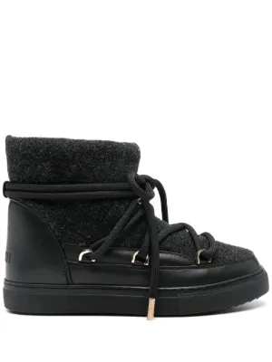INUIKII クラシック ウェッジ スエード レザー スノー ブーツ Winter Sneakers for Women
