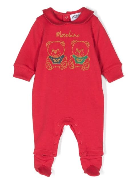 Moschino Kids Teddy Bear-motif cotton pajamas