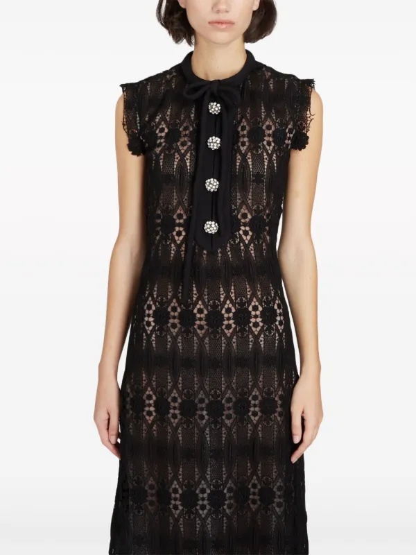 Giambattista Valli Long Embroidered Macram Dress | Black | FARFETCH Giambattista Valli Long Embroidered Macram Dress | Black | FARFETCH
