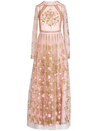 Giambattista Valli Embroidered Tulle Dress | Pink | FARFETCH AZ