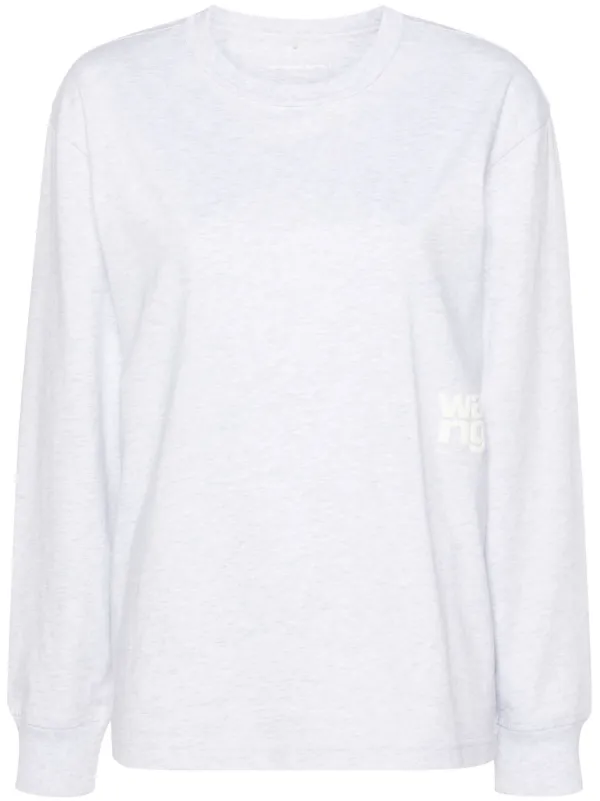 アレキサンダーワンロゴロングtシャツ Alexander Wang ロゴ ロングTシャツ | グレー | FARFETCH JP
