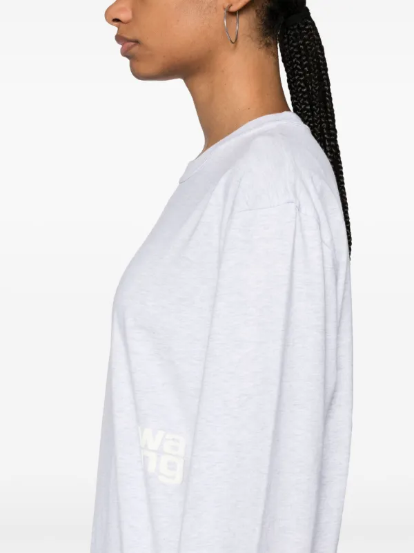 アレキサンダーワンロゴロングtシャツ Alexander Wang ロゴ ロングTシャツ | グレー | FARFETCH JP